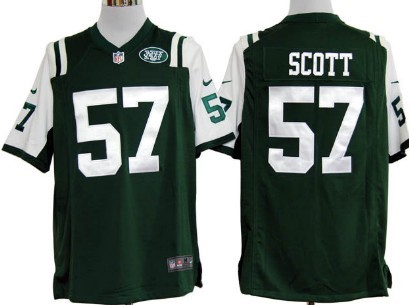 Green Game Jersey New York Jets 57 Bart Scott